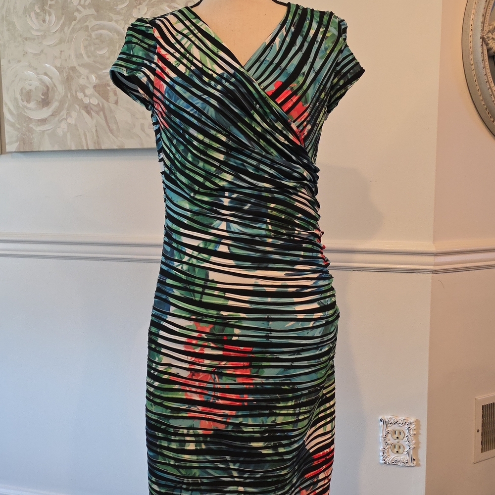 Joseph RIBKOFF Multicolor Striped Women's Dress
